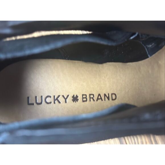 Lucky Brand Womens Booties SZ 7.5 Black Suede - Picture 3 of 5